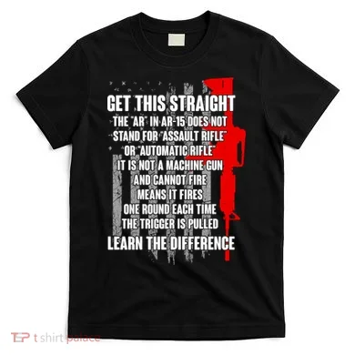 Get This Straight AR-15 US Flag T-Shirt