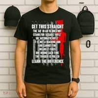 Get This Straight AR-15 US Flag T-Shirt thumb 6