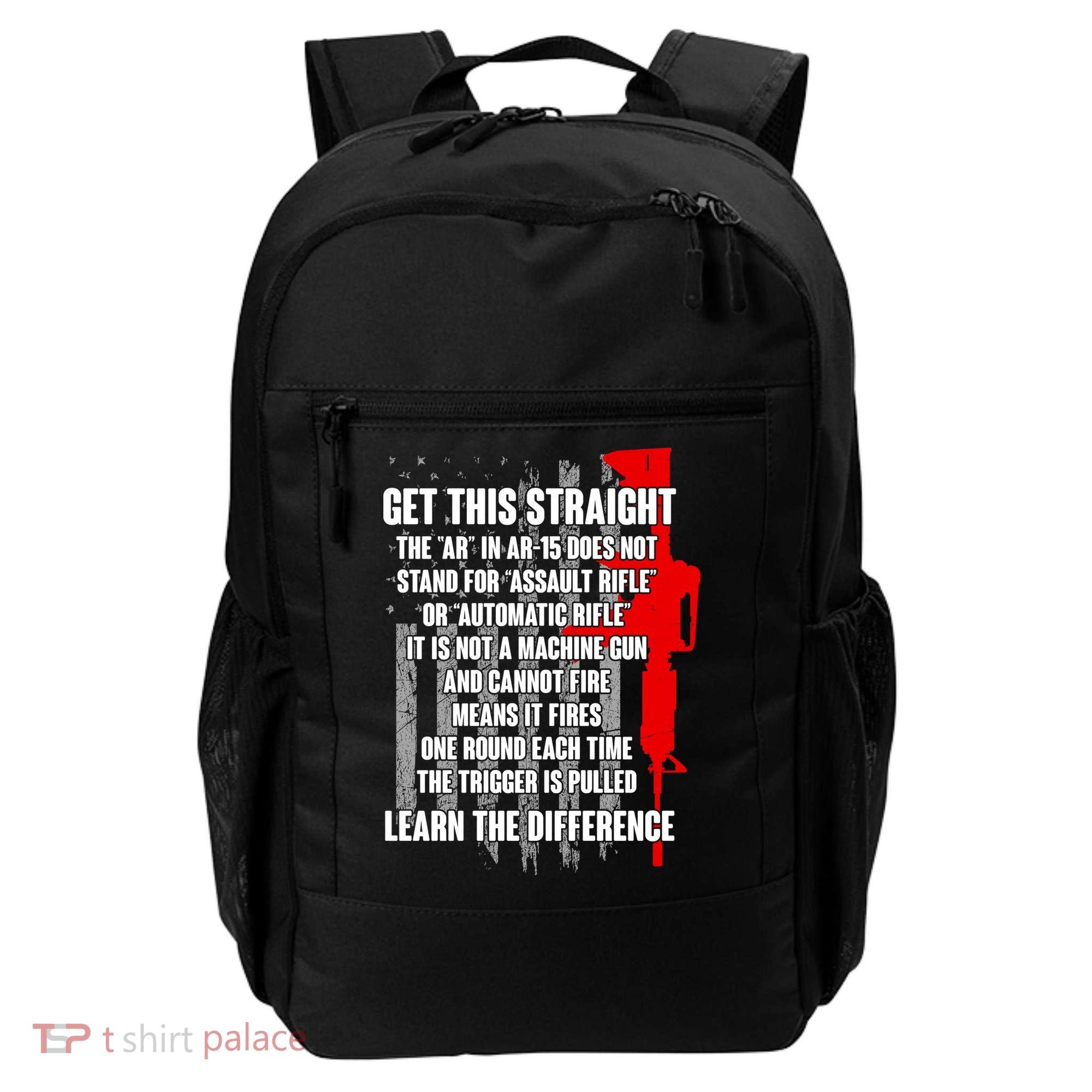 Get This Straight AR-15 US Flag Backpack