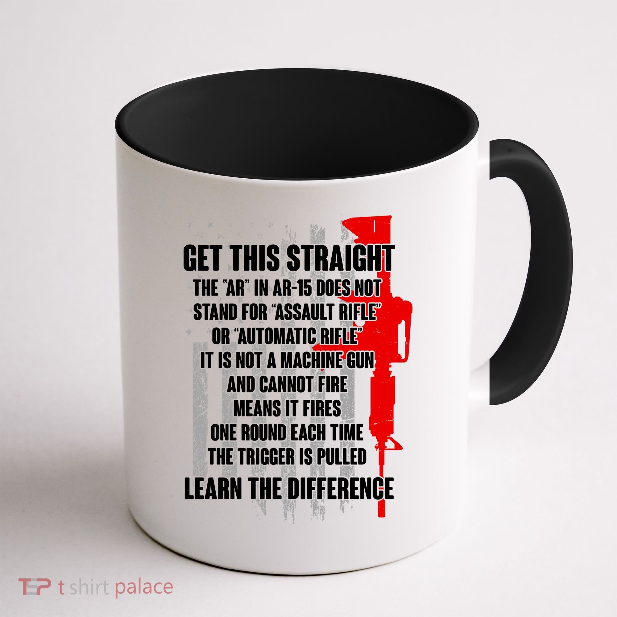 Get This Straight AR-15 US Flag Coffee Mug