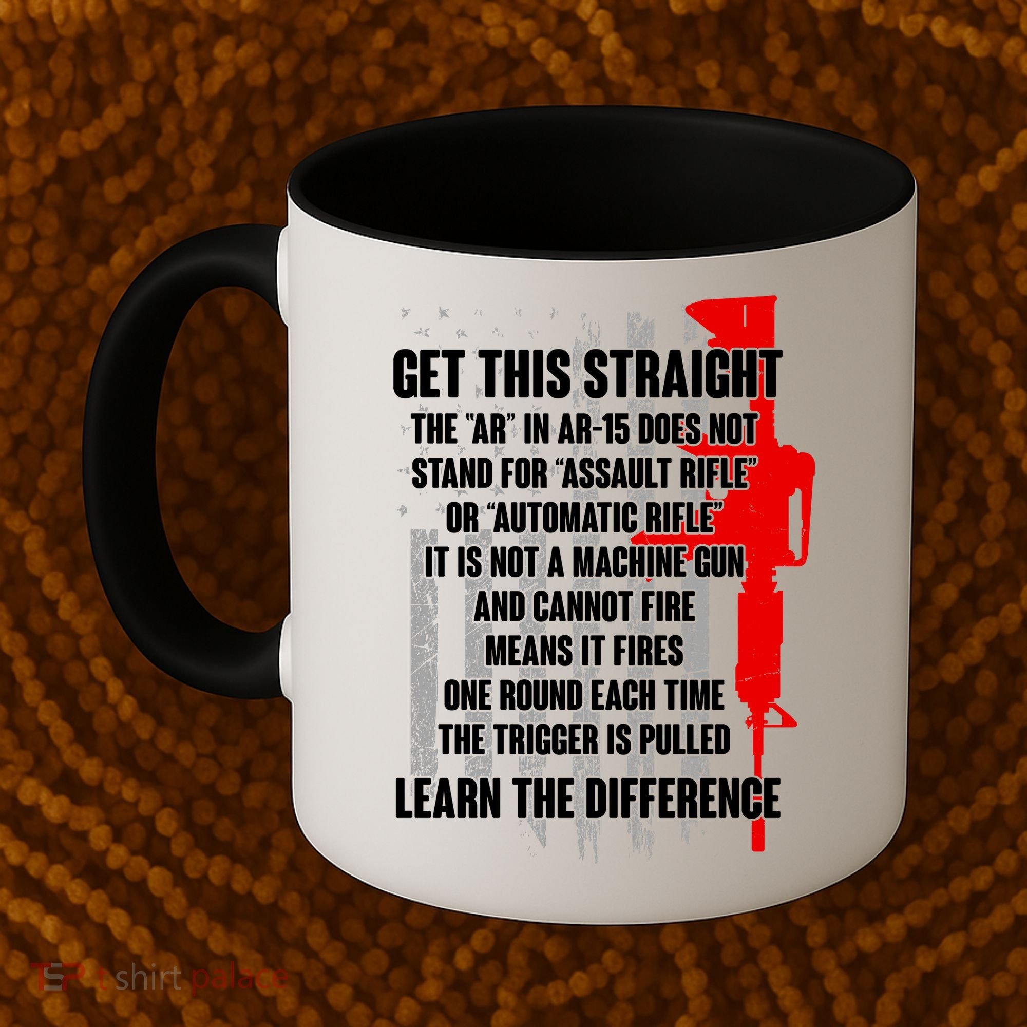 Get This Straight AR-15 US Flag Coffee Mug
