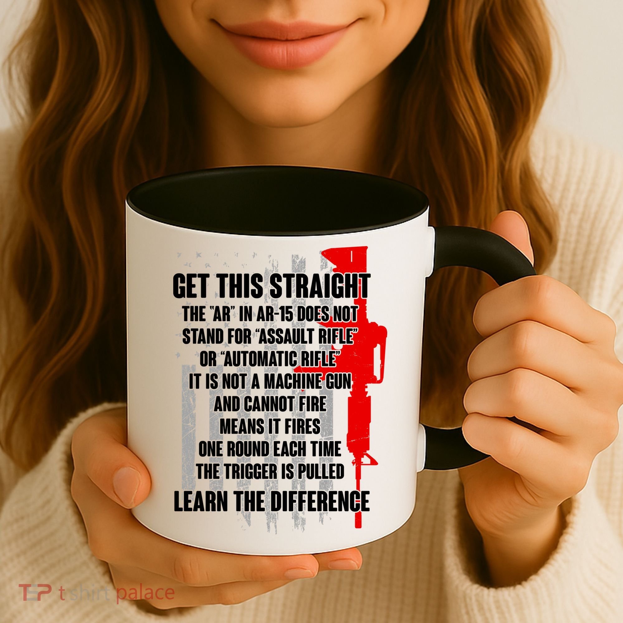 Get This Straight AR-15 US Flag Coffee Mug