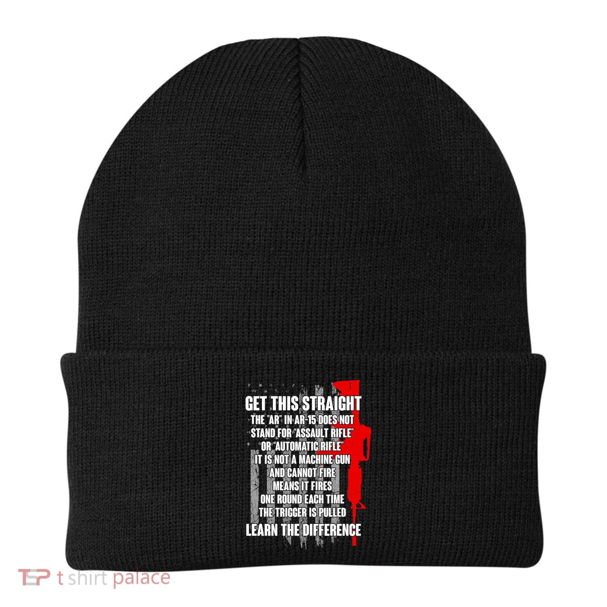 Get This Straight AR-15 US Flag Beanie