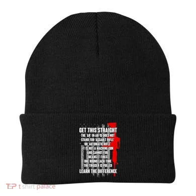 Get This Straight AR-15 US Flag Beanie