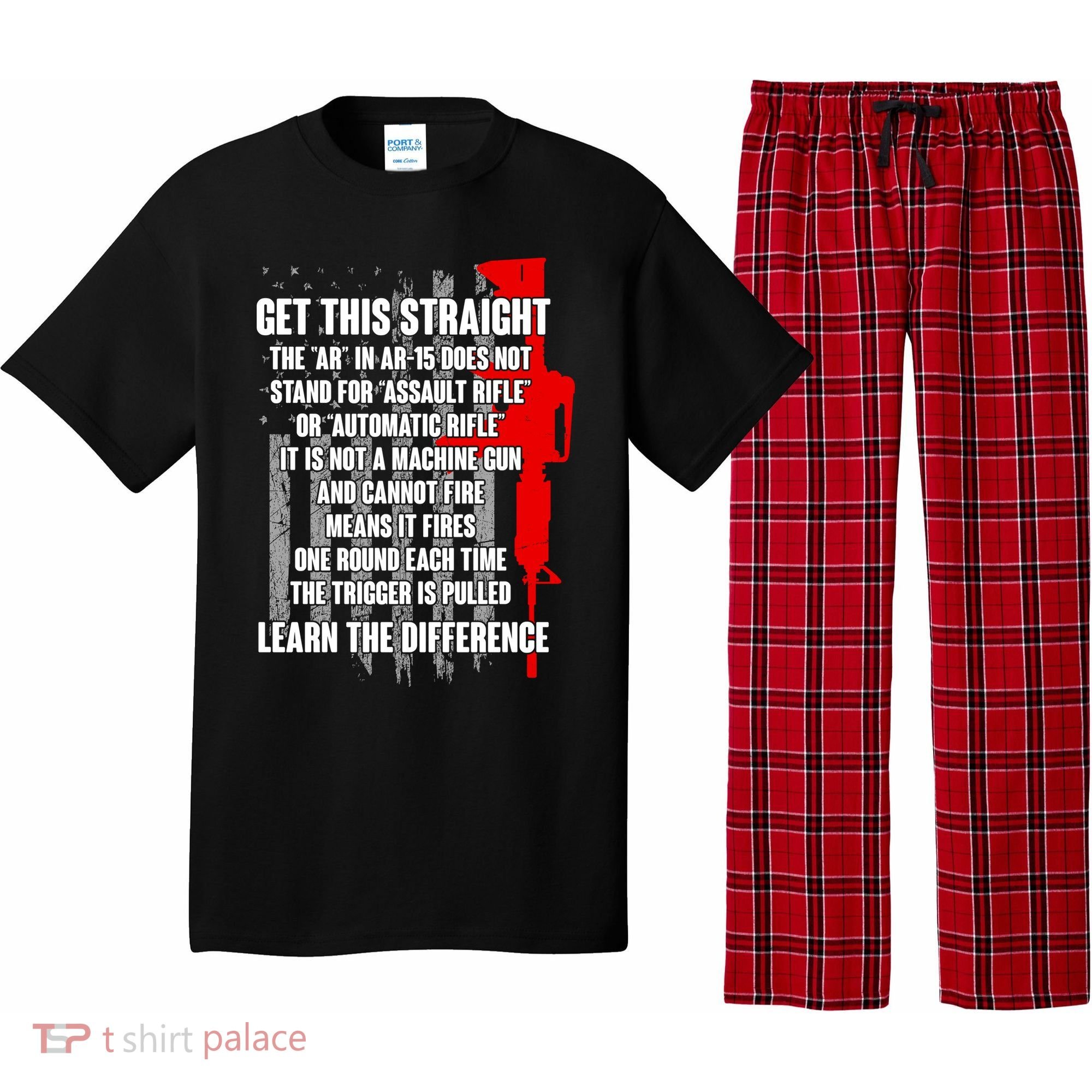 Get This Straight AR-15 US Flag Pajama Set