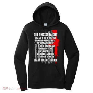Get This Straight AR-15 US Flag Women's Hoodie
