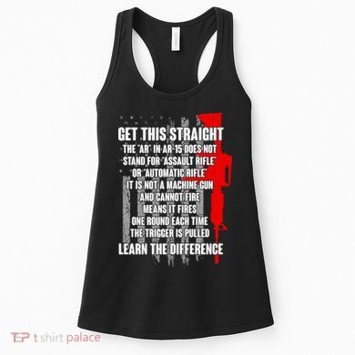 Get This Straight AR-15 US Flag Women's Tank Top