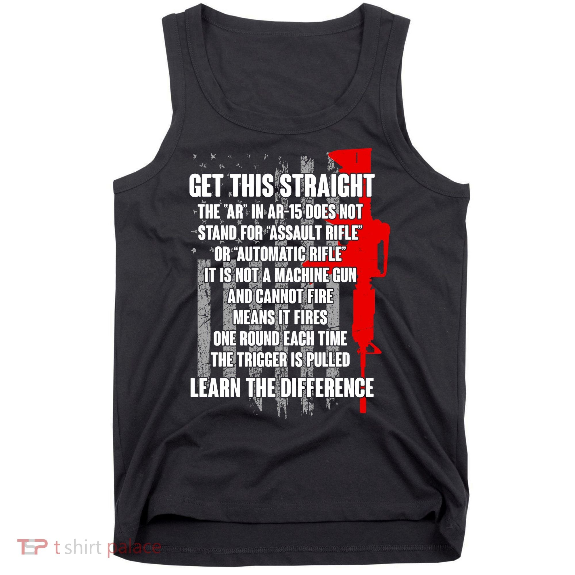 Get This Straight AR-15 US Flag Tank Top