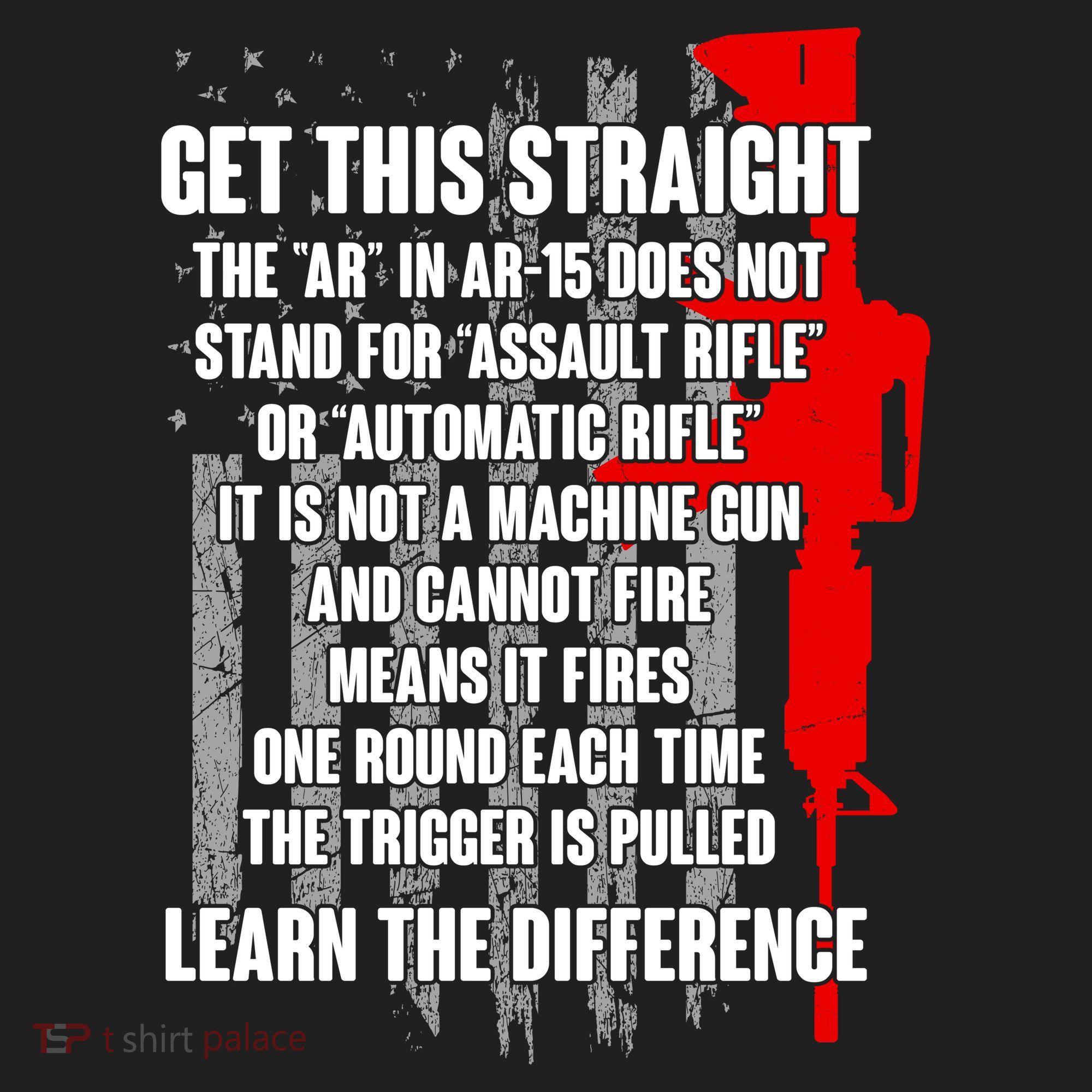 Get This Straight AR-15 US Flag Golf Towel