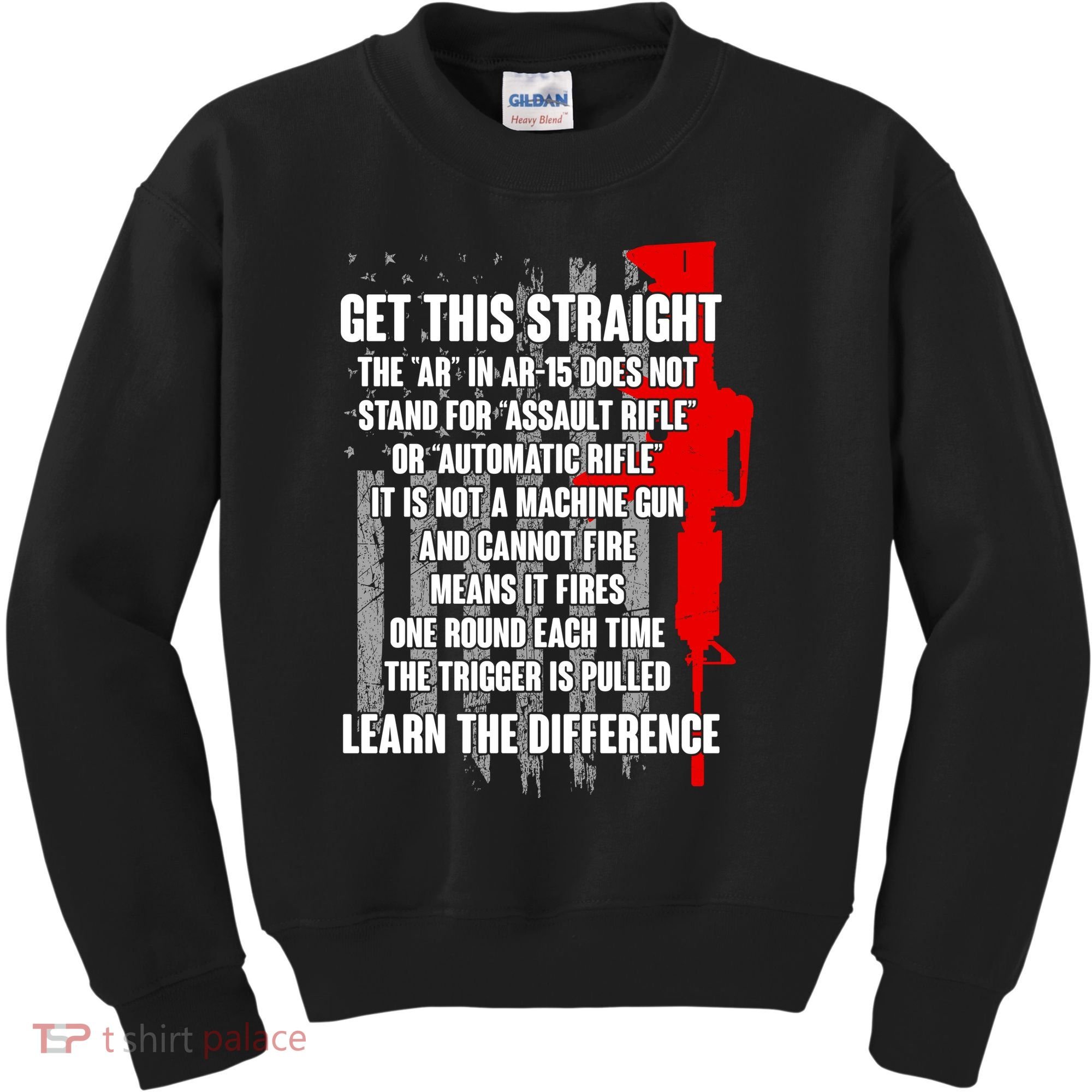 Get This Straight AR-15 US Flag Kids Sweatshirt