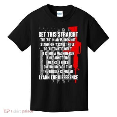 Get This Straight AR-15 US Flag Kids T-Shirt