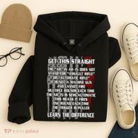 Get This Straight Learn the Difference AR-15 Hoodie thumb 4