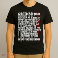 Get This Straight Learn the Difference AR-15 T-Shirt thumb 3