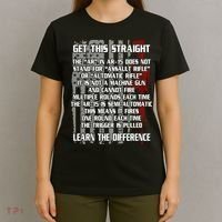 Get This Straight Learn the Difference AR-15 T-Shirt thumb 4