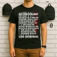 Get This Straight Learn the Difference AR-15 T-Shirt thumb 6