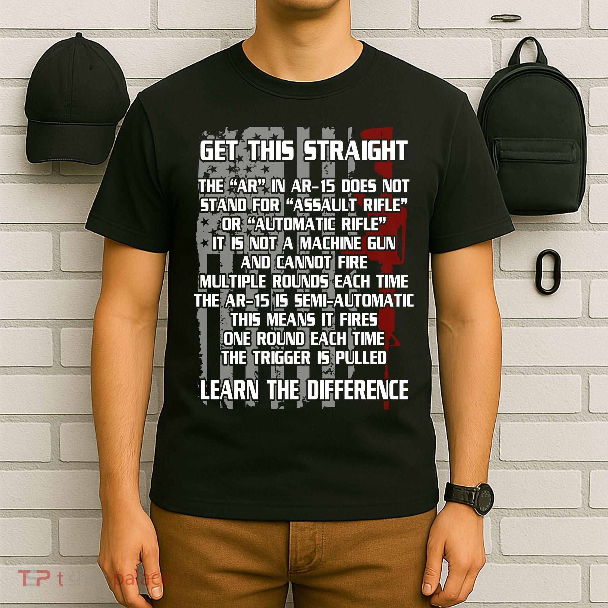 Get This Straight Learn the Difference AR-15 T-Shirt