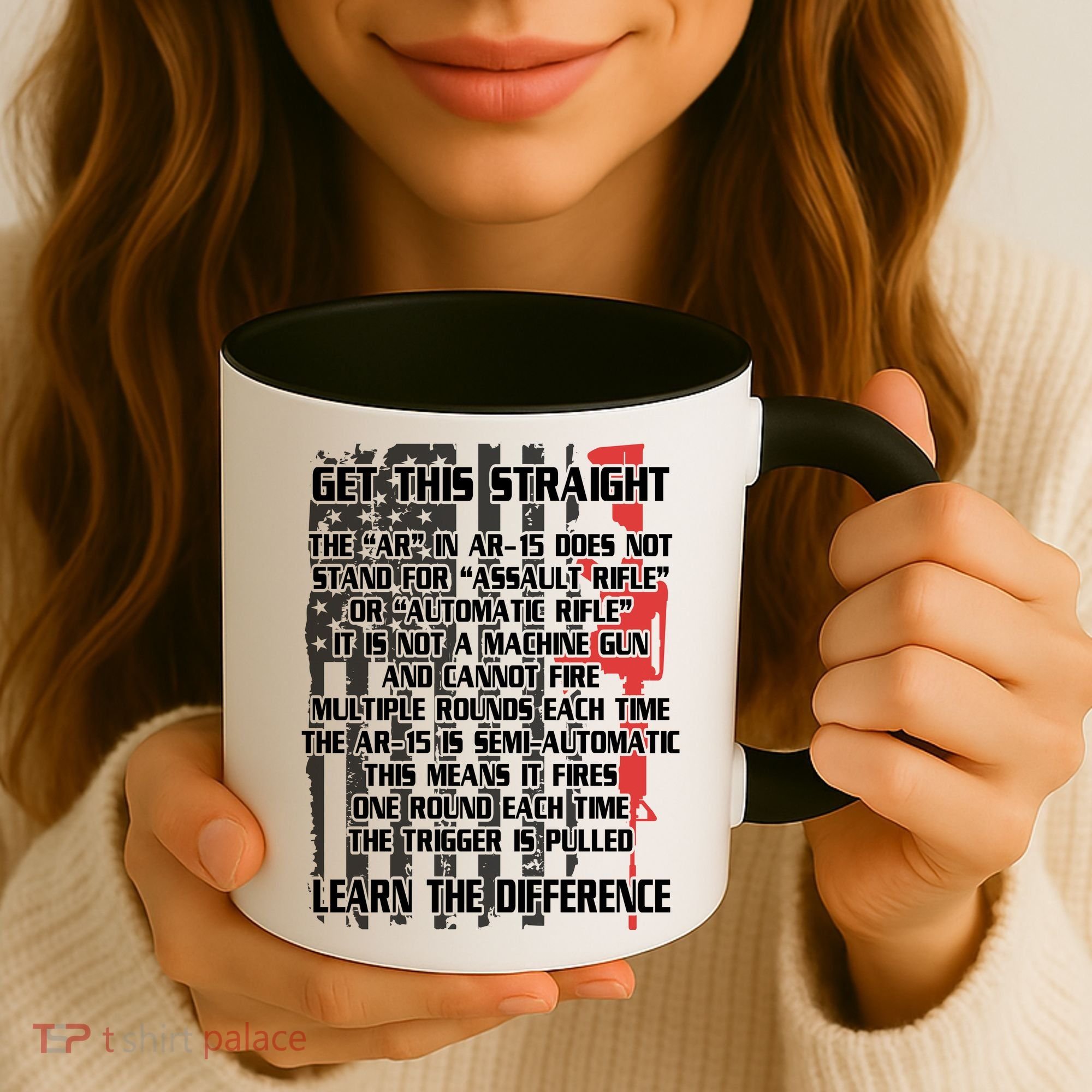 Get This Straight Learn the Difference AR-15 Coffee Mug