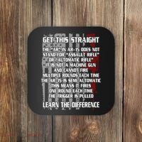Get This Straight Learn the Difference AR-15 Coaster thumb 0