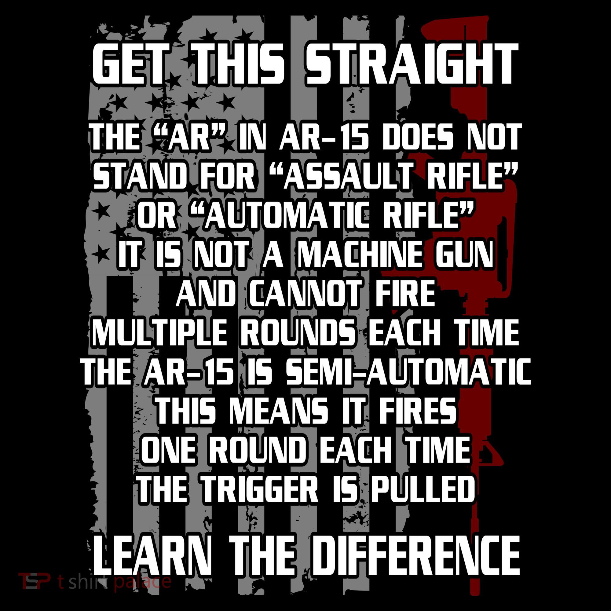Get This Straight Learn the Difference AR-15 Women's Hoodie