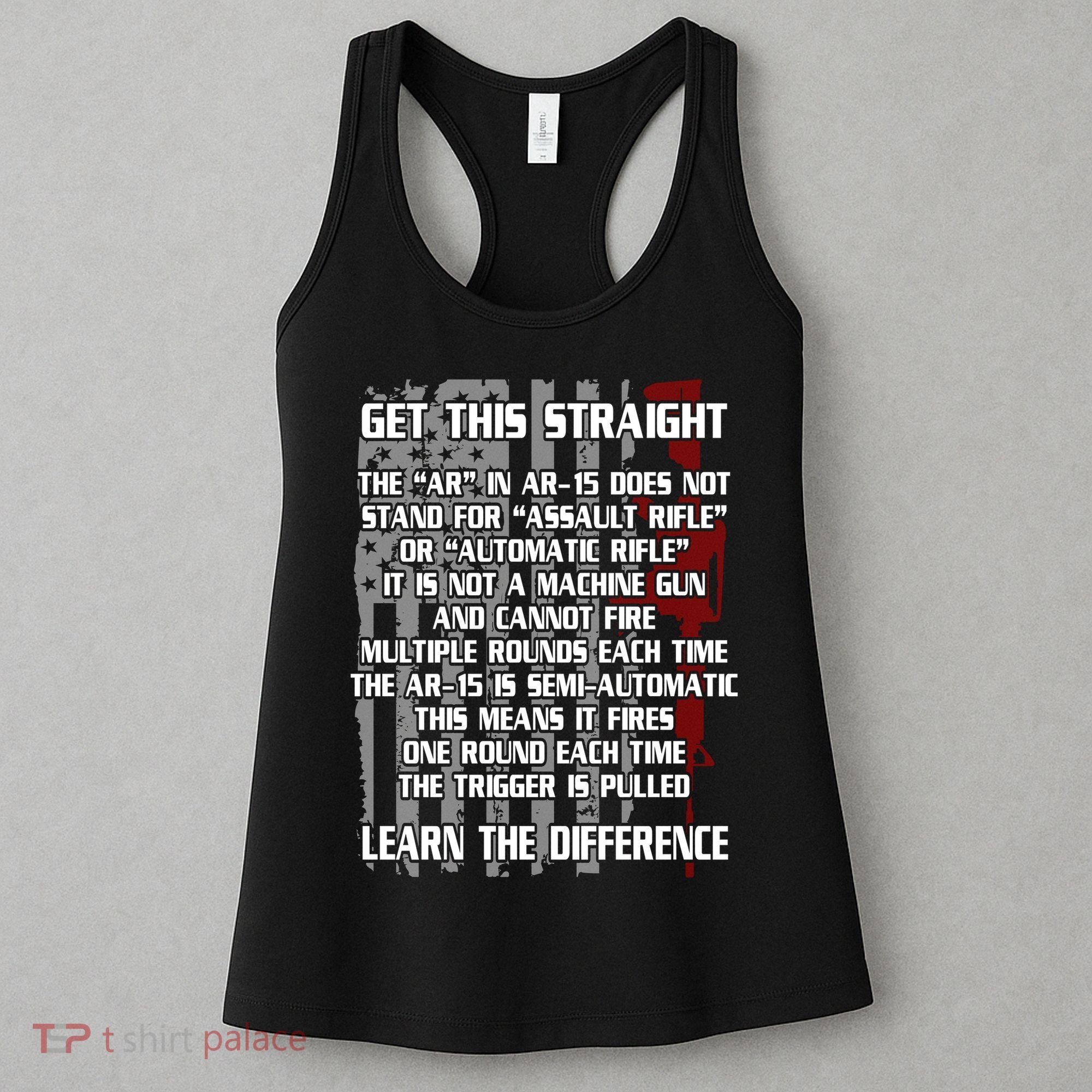 Get This Straight Learn the Difference AR-15 Women's Tank Top
