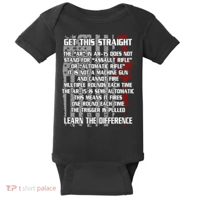Get This Straight Learn the Difference AR-15 Baby Bodysuit