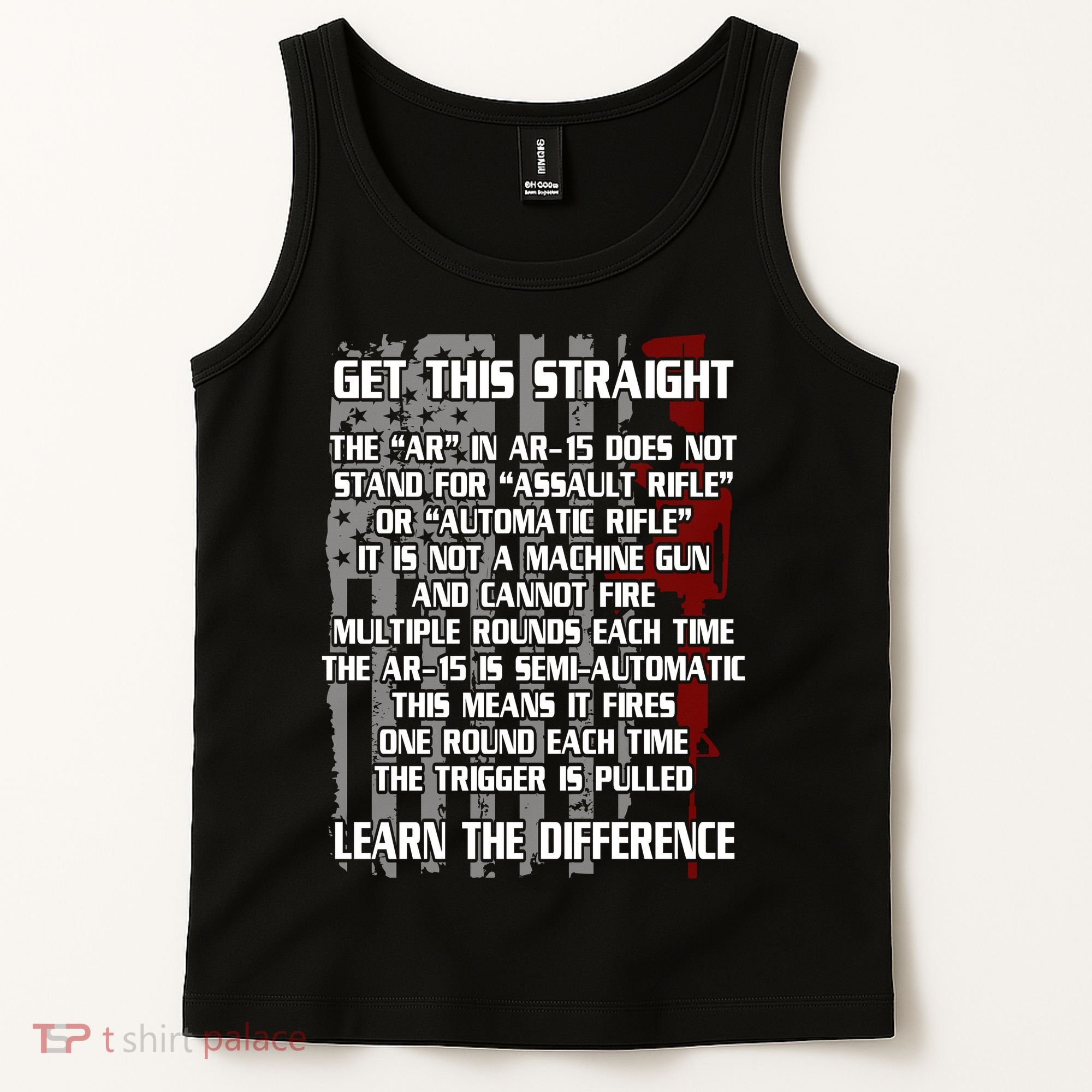 Get This Straight Learn the Difference AR-15 Tank Top