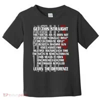 Get This Straight Learn the Difference AR-15 Toddler T-Shirt thumb 0