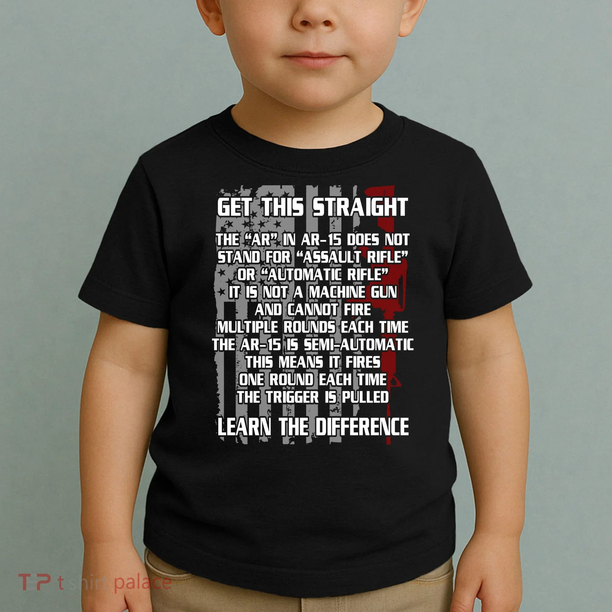 Get This Straight Learn the Difference AR-15 Toddler T-Shirt