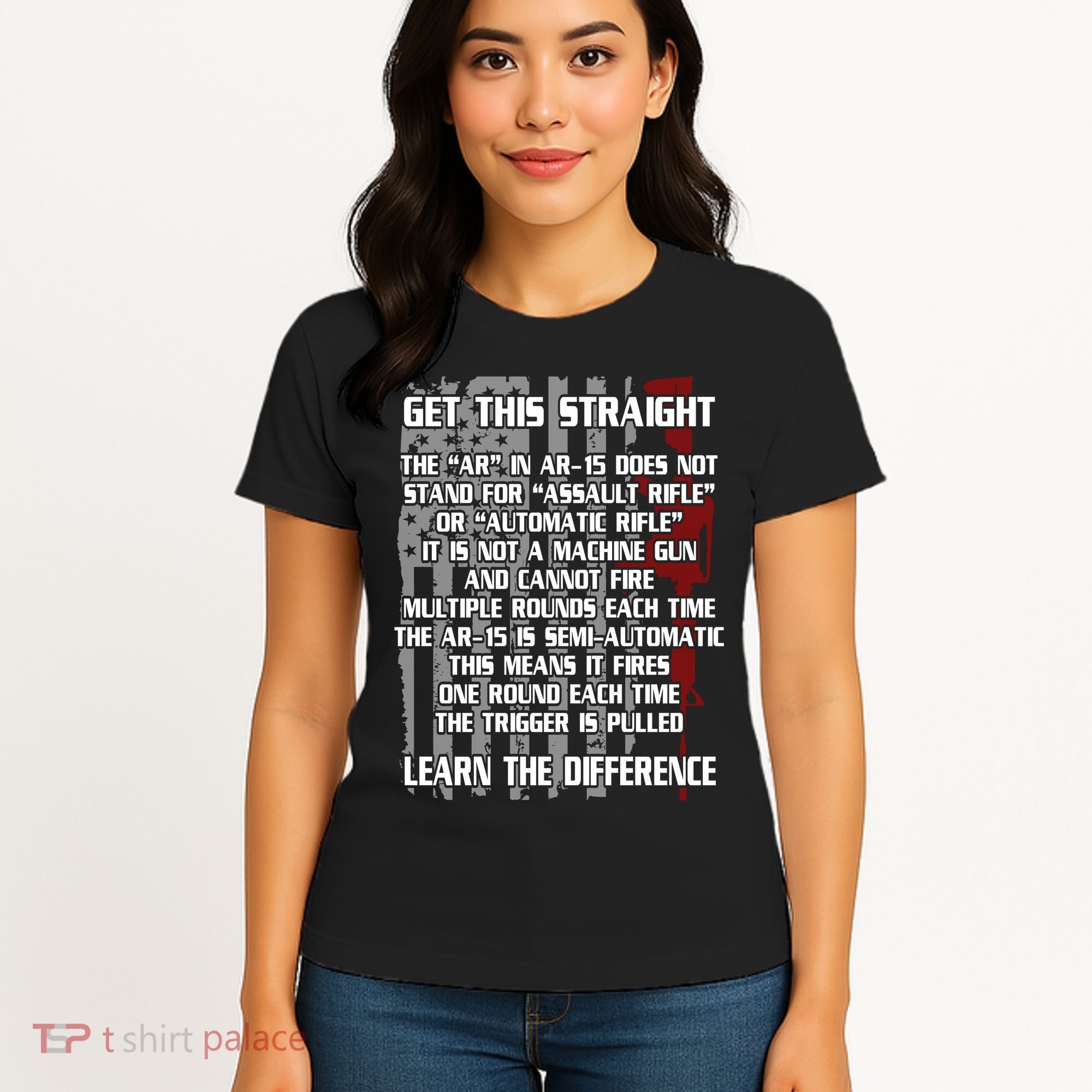 Get This Straight Learn the Difference AR-15 Women's T-Shirt