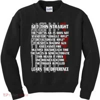 Get This Straight Learn the Difference AR-15 Kids Sweatshirt thumb 0