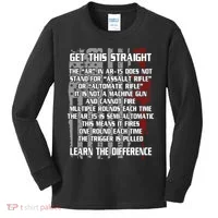 Get This Straight Learn the Difference AR-15 Kids Long Sleeve Shirt thumb 0