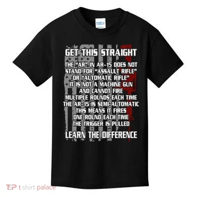 Get This Straight Learn the Difference AR-15 Kids T-Shirt