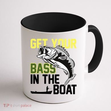 Get Your Bass In The Boat Coffee Mug back