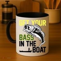 Get Your Bass In The Boat Coffee Mug thumb 4