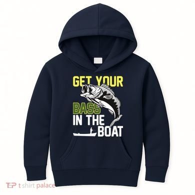 Get Your Bass In The Boat Kids Hoodie