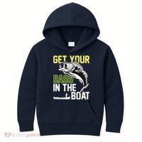 Get Your Bass In The Boat Kids Hoodie thumb 0