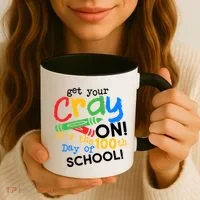Get Your Cray On 100th Day Of School  Coffee Mug thumb 3