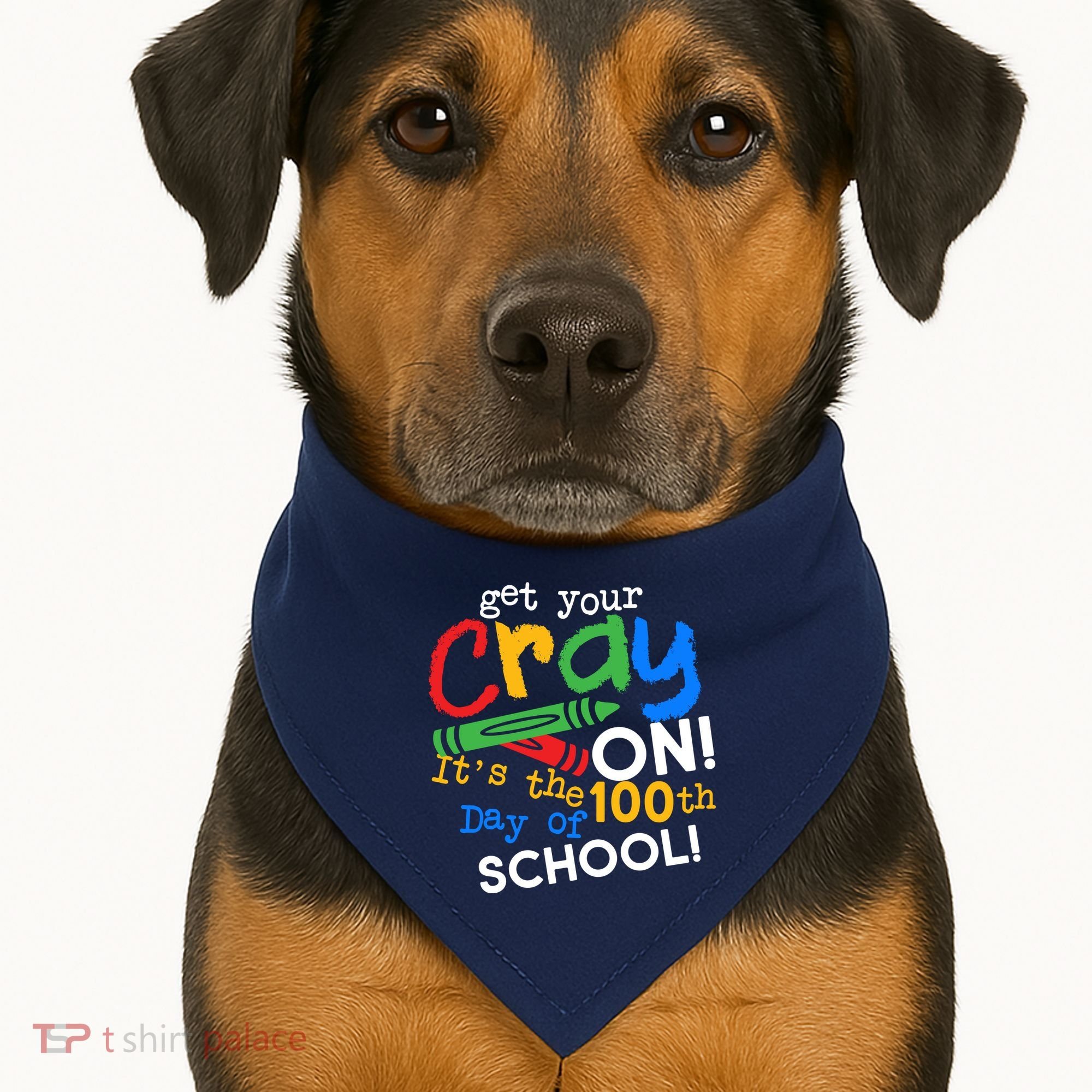 Get Your Cray On 100th Day of School USA-Made Doggie Bandana