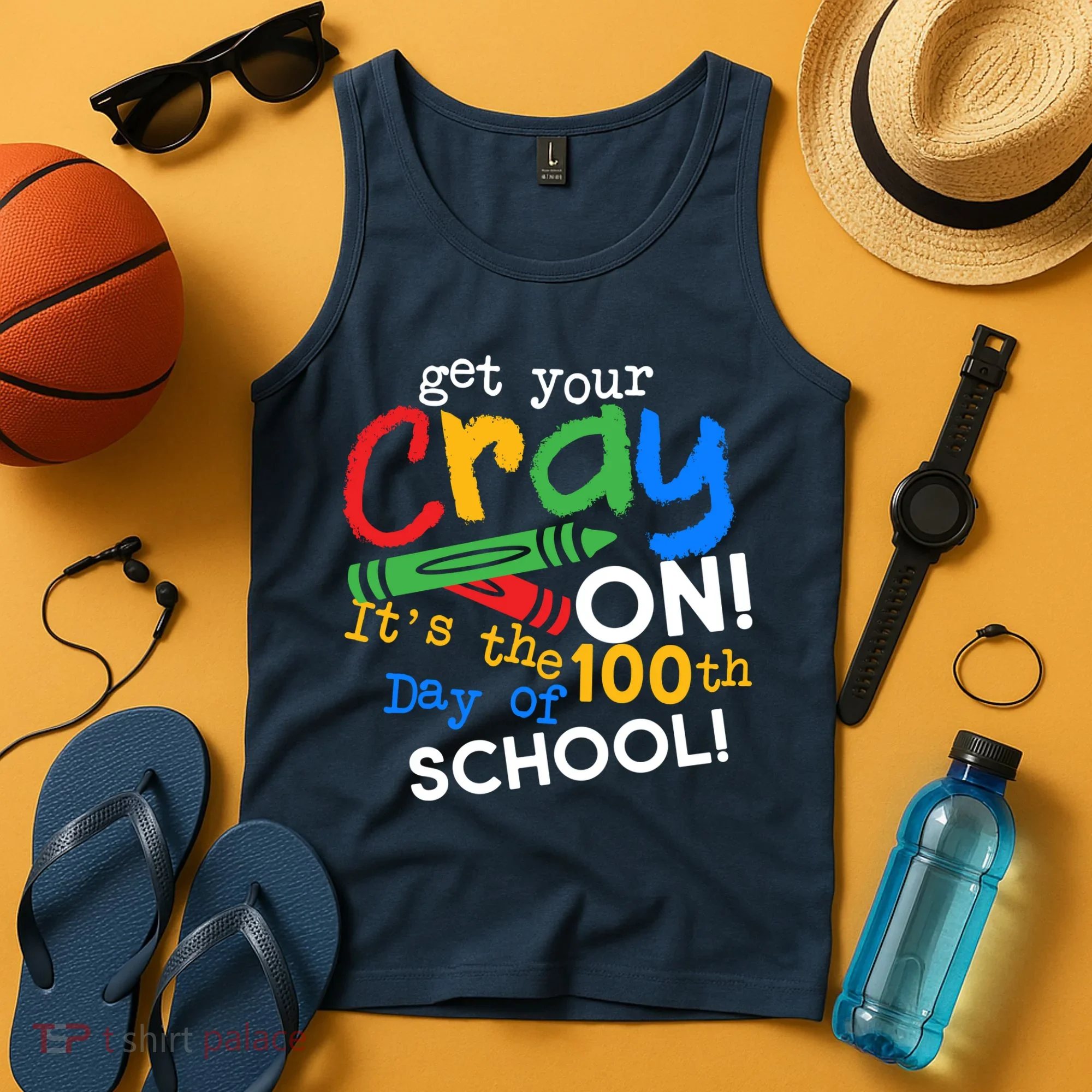 Get Your Cray On 100th Day of School Tank Top
