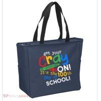 Get Your Cray On 100th Day of School Tote Bag thumb 2