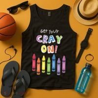 Get Your Cray On Crayon Tank Top thumb 4