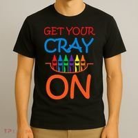 Get Your Cray On Crayon School Art T-Shirt thumb 3