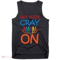 Get Your Cray On Crayon School Art Tank Top thumb 0