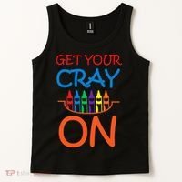 Get Your Cray On Crayon School Art Tank Top thumb 2