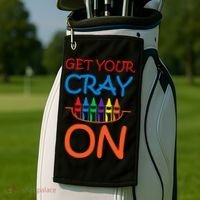 Get Your Cray On Crayon School Art Golf Towel thumb 2