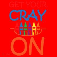 Get Your Cray On Crayon School Art Santa Hat thumb 1