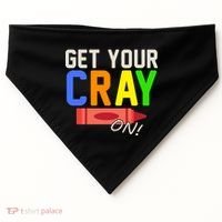 Get Your Cray-On! Fun Back To School USA-Made Doggie Bandana thumb 0