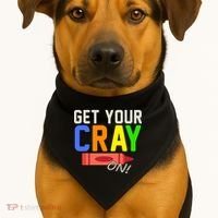 Get Your Cray-On! Fun Back To School USA-Made Doggie Bandana thumb 1