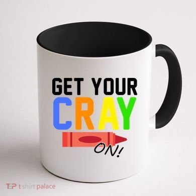 Get Your Cray-On! Fun Back To School Coffee Mug back