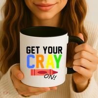 Get Your Cray-On! Fun Back To School Coffee Mug thumb 3